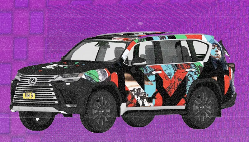 Lexus × Frank White, Car wrap design, through Frank White (CJ Wallace's company)